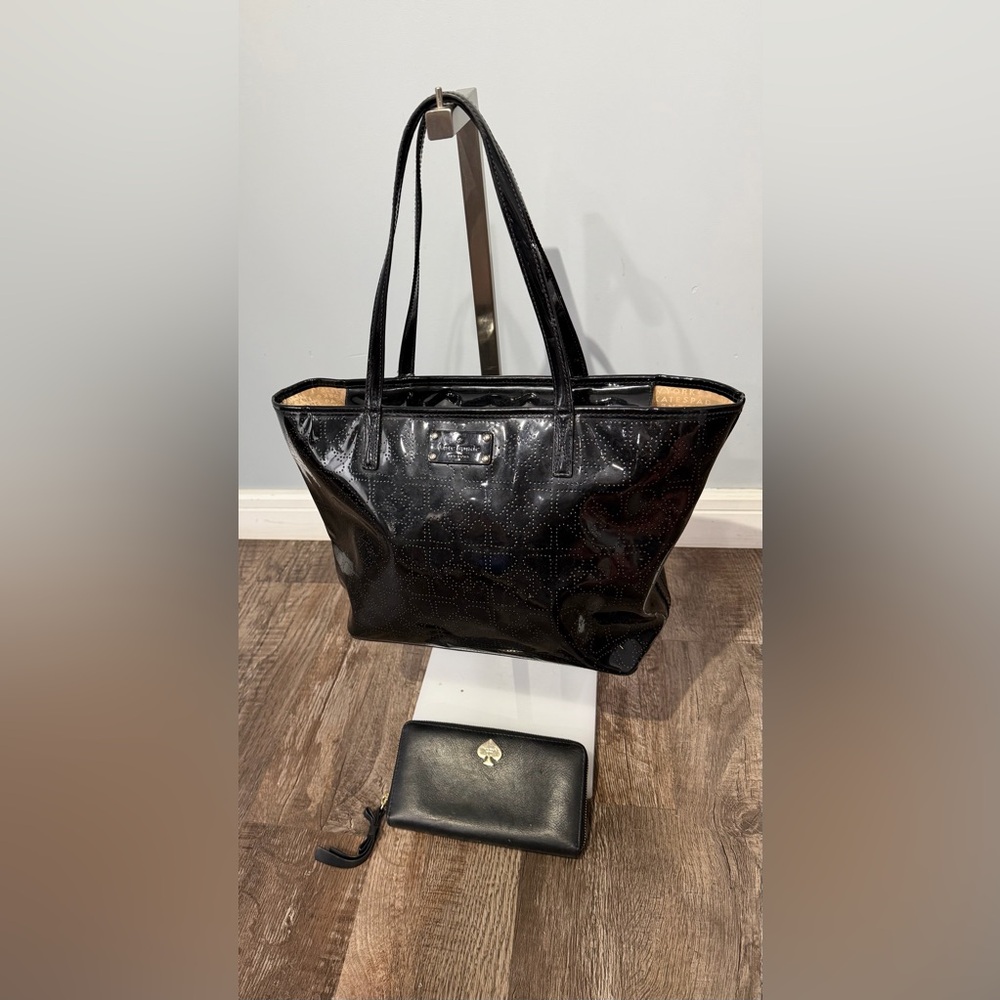 Kate Spade Set!!‎ Black Tote Bag with Wallet